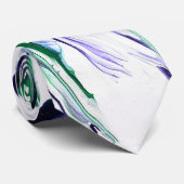 Pain Remover 1 Purple Green Flower Abstract Tie Krawatte (Gerollt)