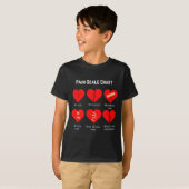 Pain Scale Chart Design For Funny Valentines Day T-Shirt (Vorne ganz)