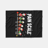 Pain Scale Christmas Goose Funny Nurse Christmas I Fleecedecke (Vorderseite (Horizontal))