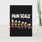 Pain Scale Christmas Goose Funny Nurse Christmas I Karte (Vorderseite)