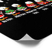 Pain Scale Christmas Goose Funny Nurse Christmas I Poster (Ecke)