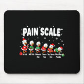 Pain Scale Cute Duck Christmas Nurse Triage Pain E Mousepad (Vorne)