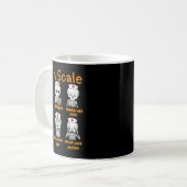 Pain Scale Cute Nurse Skeleton Halloween Trauma Fu Kaffeetasse (Vorderseite Links)