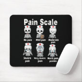 Pain Scale Cute Nurse Skeleton Halloween Trauma Fu Mousepad (Mit Mouse)