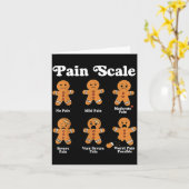 Pain Scale Funny Gingerbread Christmas Nurse Pain  Karte (Gelbe Blume)