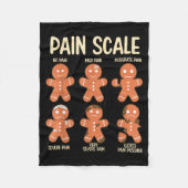 Pain Scale Funny Gingerbread Man Christmas Nurse H Fleecedecke (Vorderseite)