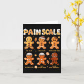 Pain Scale Funny Gingerbread Man Christmas Nurse H Karte (Gelbe Blume)