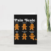 Pain Scale Funny Gingerbread Man Christmas Nurse H Karte (Vorderseite)