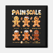 Pain Scale Funny Gingerbread Man Christmas Nurse H Magnet (Vorne)