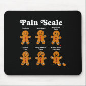 Pain Scale Funny Gingerbread Man Christmas Nurse H Mousepad (Vorne)