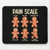 Pain Scale Funny Gingerbread Man Christmas Nurse H Mousepad (Vorne)