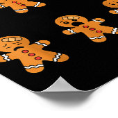 Pain Scale Funny Gingerbread Man Christmas Nurse H Poster (Ecke)