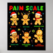 Pain Scale Funny Gingerbread Man Christmas Nurse H Poster (Vorne)