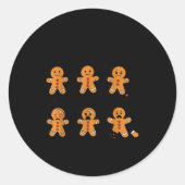 Pain Scale Funny Gingerbread Man Christmas Nurse H Runder Aufkleber (Vorderseite)