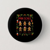 Pain Scale Gingerbread Essment Rn Er Nurse Christm Button (Vorderseite)