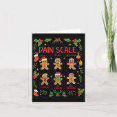 Pain Scale Gingerbread Essment Rn Er Nurse Christm Karte (Vorderseite)