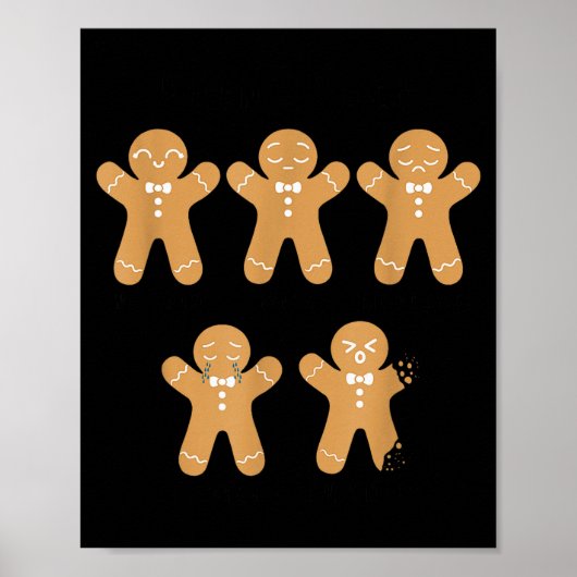Pain Scale Gingerbread, Funny Gingerbread Christma Poster (Vorne)