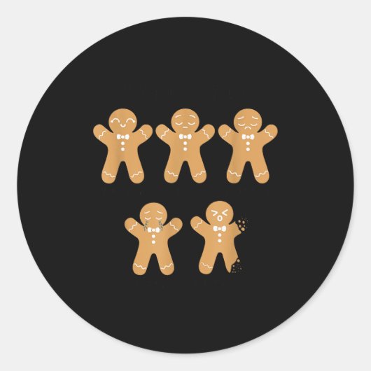 Pain Scale Gingerbread, Funny Gingerbread Christma Runder Aufkleber (Vorderseite)