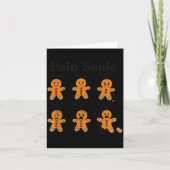 Pain Scale Gingerbread Man Funny Nurse Christmas I Karte (Vorderseite)