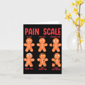 Pain Scale Gingerbread Man Funny Nurse Christmas I Karte (Gelbe Blume)
