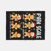 Pain Scale Gingerbread Trauma Nurse Christmas Nurs Fleecedecke (Vorderseite (Horizontal))