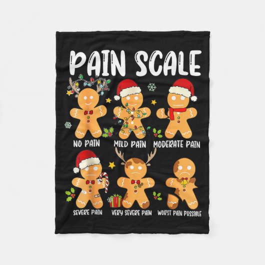 Pain Scale Gingerbread Trauma Nurse Christmas Nurs Fleecedecke (Vorderseite)
