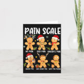 Pain Scale Gingerbread Trauma Nurse Christmas Nurs Karte (Vorderseite)