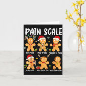 Pain Scale Gingerbread Trauma Nurse Christmas Nurs Karte (Gelbe Blume)