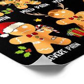 Pain Scale Gingerbread Trauma Nurse Christmas Nurs Poster (Ecke)