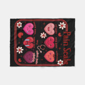 Pain Scale Heart Candy Trauma Nurse Triage Valenti Fleecedecke (Vorderseite (Horizontal))
