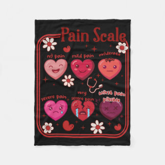 Pain Scale Heart Candy Trauma Nurse Triage Valenti Fleecedecke
