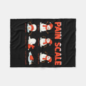 Pain Scale Snowman Funny Nurse Christmas Icu Nurse Fleecedecke (Vorderseite (Horizontal))