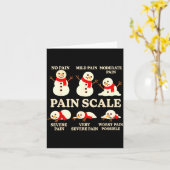 Pain Scale Snowman Funny Nurse Christmas Icu Nurse Karte (Gelbe Blume)