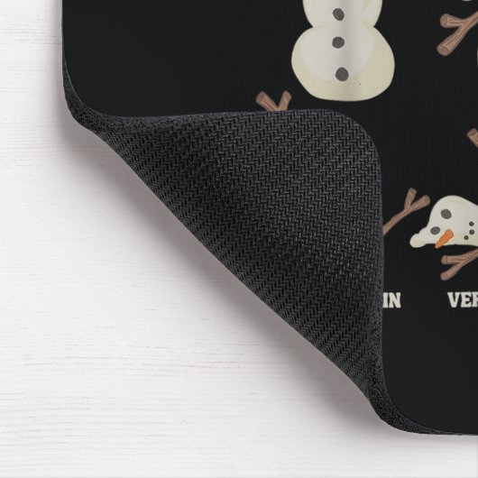 Pain Scale Snowman Funny Nurse Christmas Icu Nurse Mousepad (Ecke)