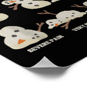 Pain Scale Snowman Funny Nurse Christmas Icu Nurse Poster (Ecke)