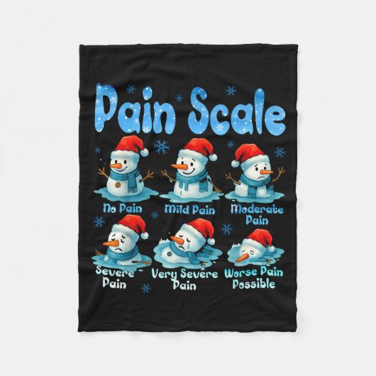 Pain Scale Snowman Healthcare Worker Pain Essment Fleecedecke (Vorderseite)