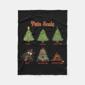 Pain Scale Snowman Nurse Christmas Tree Snow Pajam Fleecedecke (Vorderseite)
