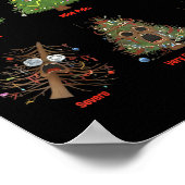 Pain Scale Snowman Nurse Christmas Tree Snow Pajam Poster (Ecke)