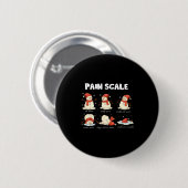 Pain Scale Snowman Nurse Christmas Xmas Snow Pajam Button (Vorne & Hinten)