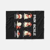 Pain Scale Snowman Nurse Christmas Xmas Snow Pajam Fleecedecke (Vorderseite (Horizontal))