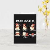Pain Scale Snowman Nurse Christmas Xmas Snow Pajam Karte (Gelbe Blume)
