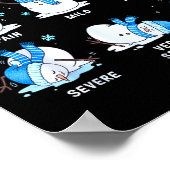 Pain Scale Snowman Nurse Christmas Xmas Snow Pajam Poster (Ecke)