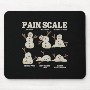 Pain Scale Snowman Nurve Weihnachten Weihnachten W Mousepad