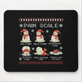 Pain Scale Snowman Pain Essment Trauma Nurse Ugly Mousepad (Vorne)