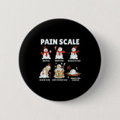 Pain Scale Snowman Xmas Funny Nurse Christmas Icu  Button (Vorderseite)
