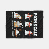 Pain Scale Snowman Xmas Funny Nurse Christmas Icu  Fleecedecke (Vorderseite (Horizontal))