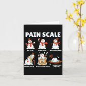 Pain Scale Snowman Xmas Funny Nurse Christmas Icu Karte (Gelbe Blume)