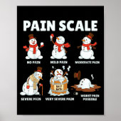 Pain Scale Snowman Xmas Funny Nurse Christmas Icu Poster (Vorne)