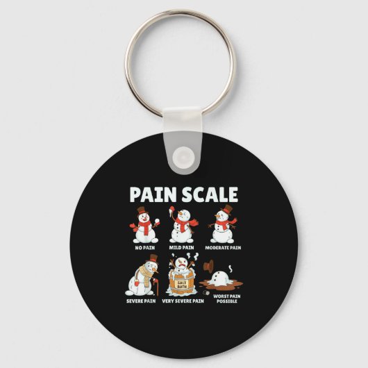 Pain Scale Snowman Xmas Funny Nurse Christmas Icu Schlüsselanhänger (Vorderseite)
