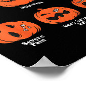 Pain Scale Soky Pumpkin Fall Halloween Trauma Nurs Poster (Ecke)